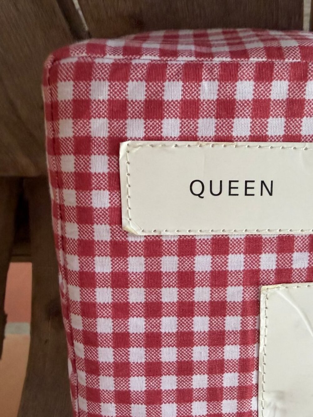 Tommy Hilfiger Queen Size GARDENA Cotton Percale Sheet Set Red Checked Plaid